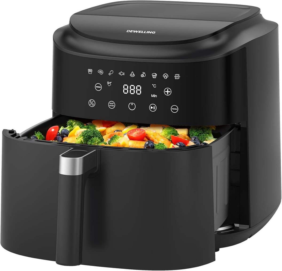 Grote heteluchtfriteuse XXL 9 liter met 9 programma's en LED-display — afbeelding 1