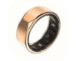Kuno Ring 2 – Smart Ring – Slaapmonitor – Hartslag & Activiteitentracker – Stappen & Calorieën Meten – Zonder Abonnement – Waterbestendig – Goud Maat 7