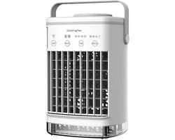 Ventilator-kleine ventilator-Draagbare luchtkoeler - Mini mobiele airconditioner - Persoonlijke verdamperluchtkoeler - Tijdfunctie en 7 LED-lampjes - Luchtkoelers voor thuis - Kantoor - Slaapkamer
