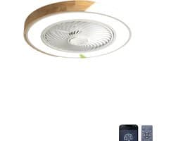 Bovista Plafondventilator - Met Verlichting - Plafond Ventilator - Met Lamp - Plafonniere Met Ventilator - Met Licht - Wit