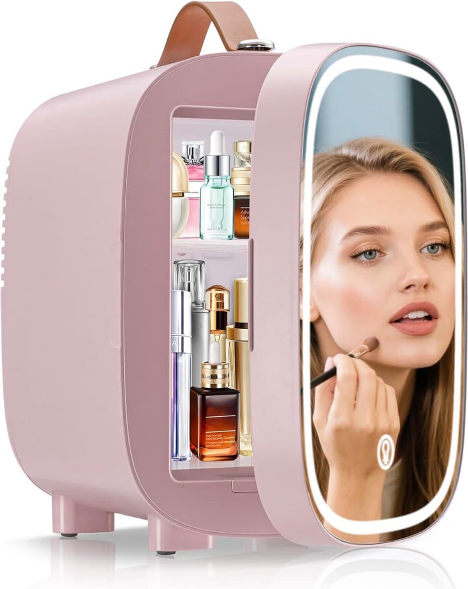 Skincare Fridge 4L - Organizer - Make up Koelkast - Beauty Fridge - Roze — afbeelding 1