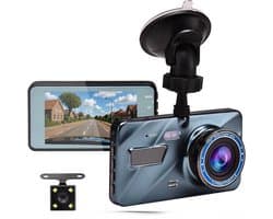 Living Needs - Dashcam voor auto voor en achter - Full HD met 170° zicht - Met nachtzicht en parkeermodus - 32GB SD-kaart voor dash cam