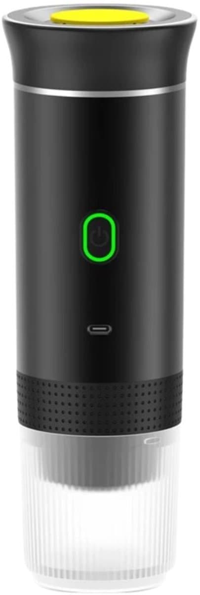 Draagbare Espressomachine – Capsule & Gemalen Koffie – Draadloos & USB Oplaadbaar – 20 Bar Druk – Koffie overal – Automatische Koffiemachine – Makkelijk Koffie – Zelf Verwarmend – Mini Koffiezetapparaat voor Reizen, Auto & Camping – Zwart — afbeelding 1