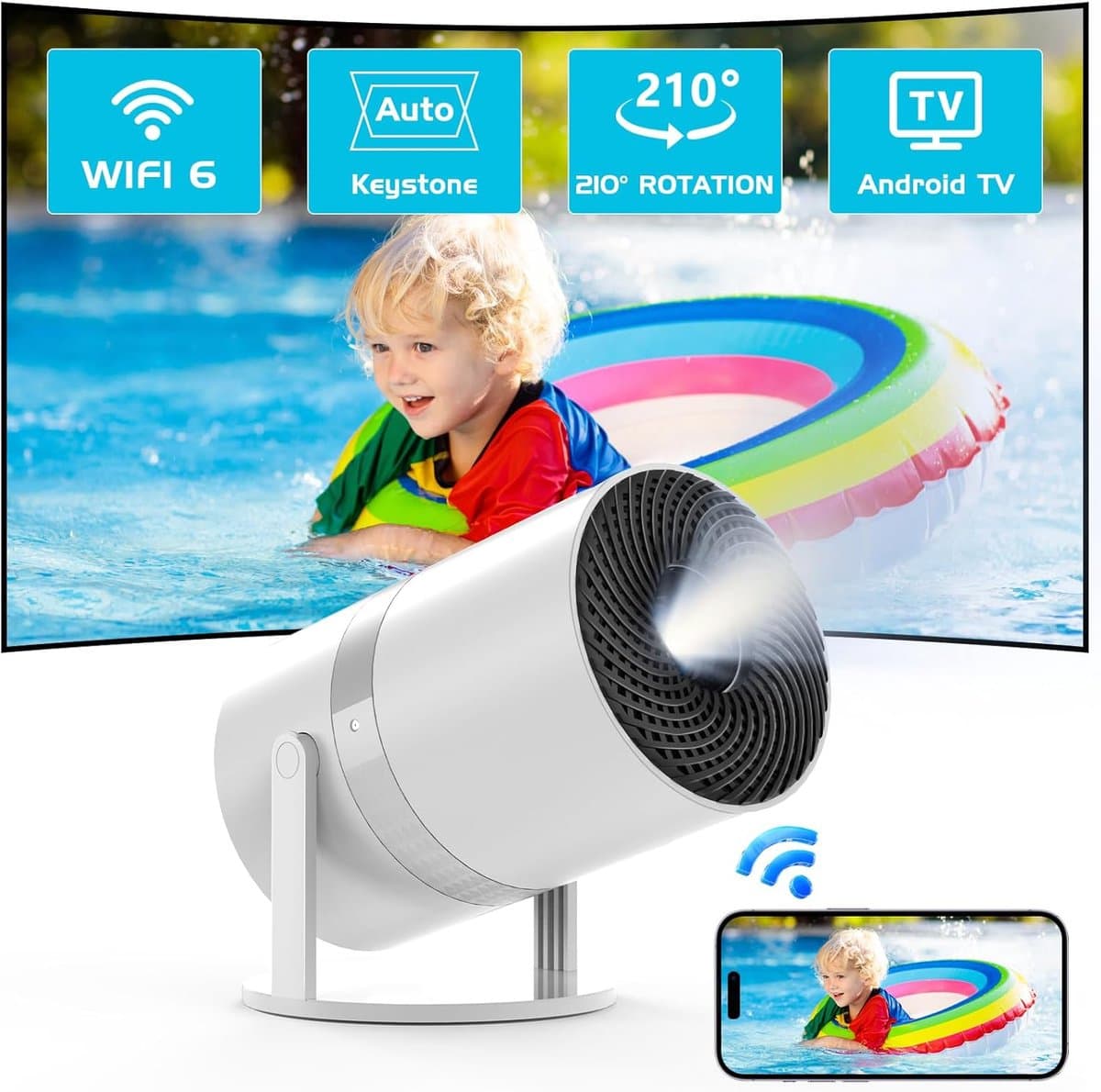 Lexium Mini beamer - Projector - Beamerscherm - Projectiescherm - Outdoor & Indoor Projector - — afbeelding 1