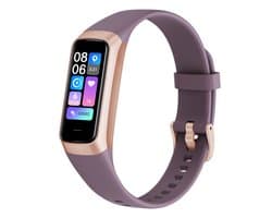 Evy24 Activity Tracker Amoled - Stappenteller - Bloedruk - Hartslagmeter - Slaapmonitor - Saturatiemeter – Sporthorloge - Smartwatch - Activity Tracker - Donkerpaars