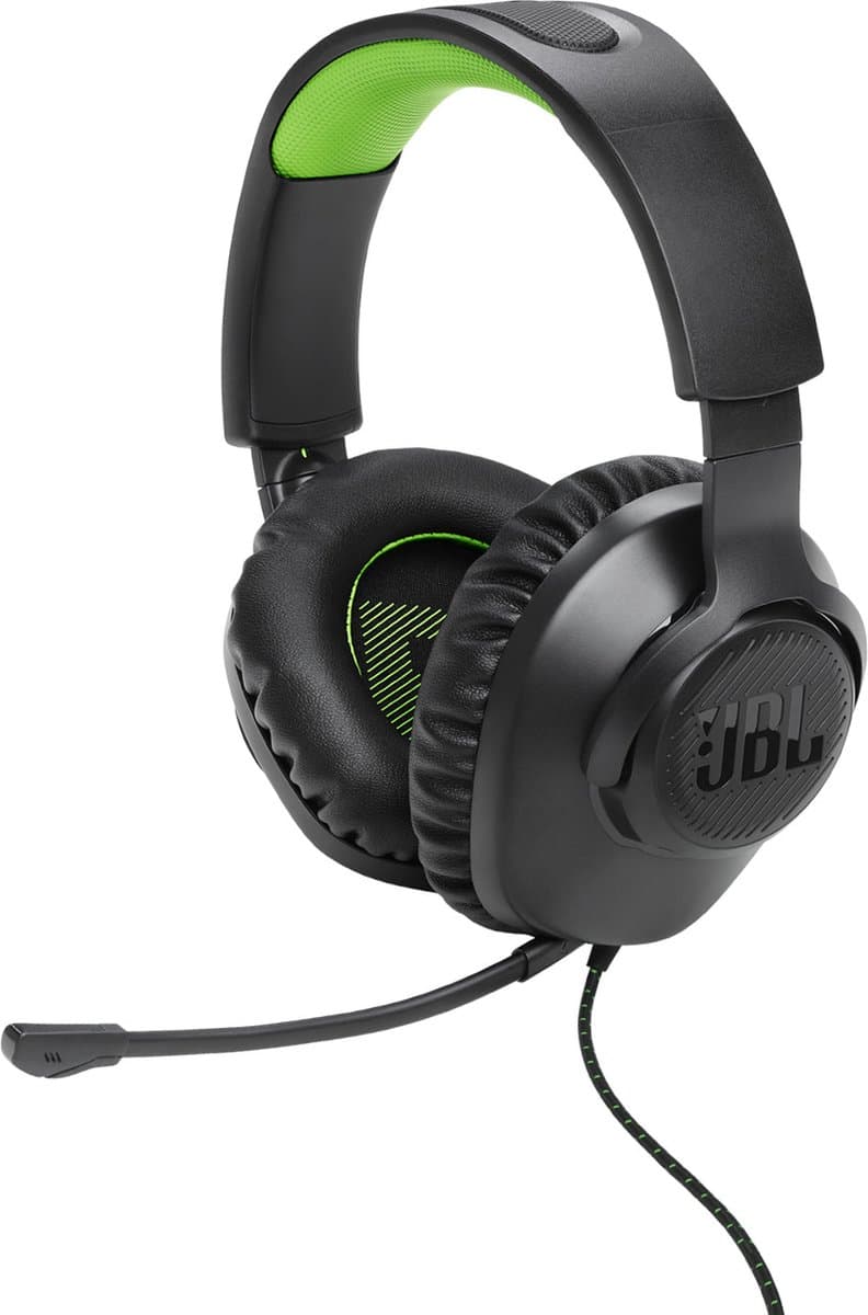 JBL Quantum 100X Zwart/Groen - Gaming Headset voor Xbox - Bedraad - Over-Ear - PS4/PS5, PC, Xbox & Nintendo Switch — afbeelding 1