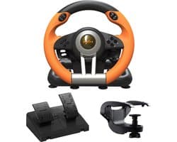 PXN - V3 Pro - Race Stuur met Pedalen & Flippers - Game Stuur - Geschikt voor PS4 - Xbox One - PC - Xbox Series X|S - PS3 - Nintendo Switch - OR