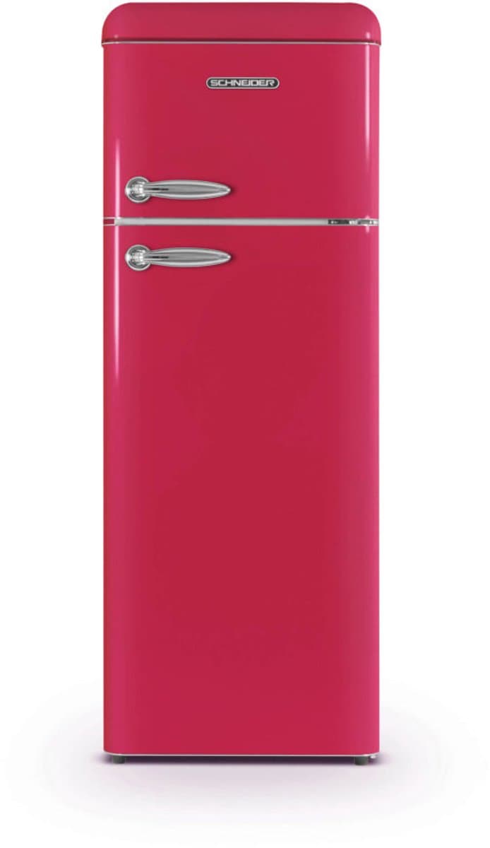 SCHNEIDER CONSUMER SCDD208VHAW koel-vriescombinatie Vrijstaand 211 l E Roze — afbeelding 1