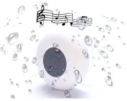 IGOODS Waterdichte Bluetooth Speaker - met Zuignap - Ingebouwde microfoon - Bluetooth 3.0 - Badkamer & Douche Speaker - Wit
