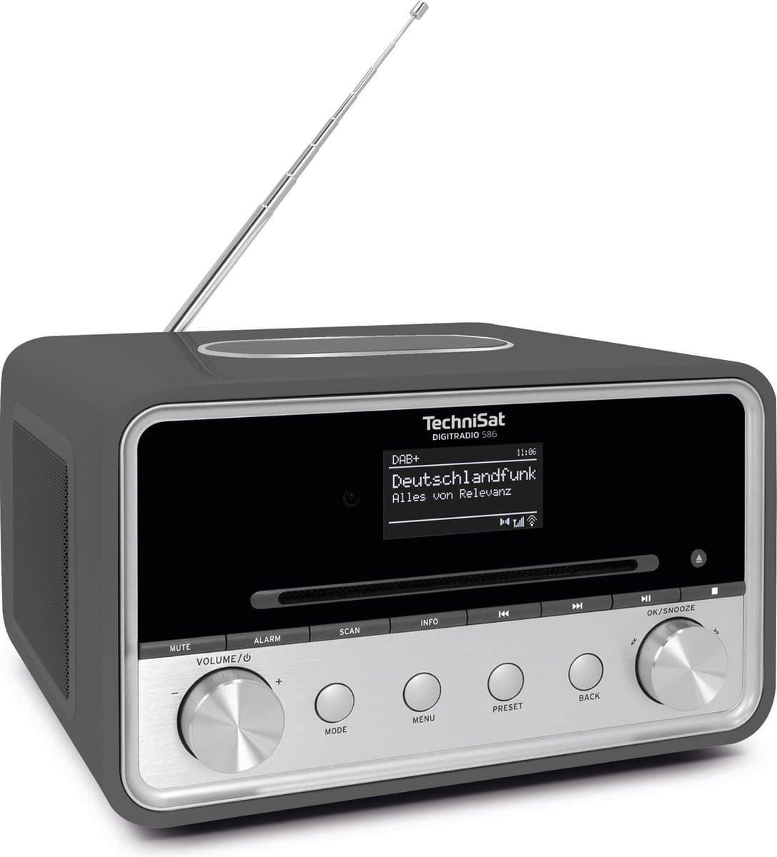 TechniSat DIGITRADIO 586 internetradio met DAB+ - Antraciet/Zilver — afbeelding 1