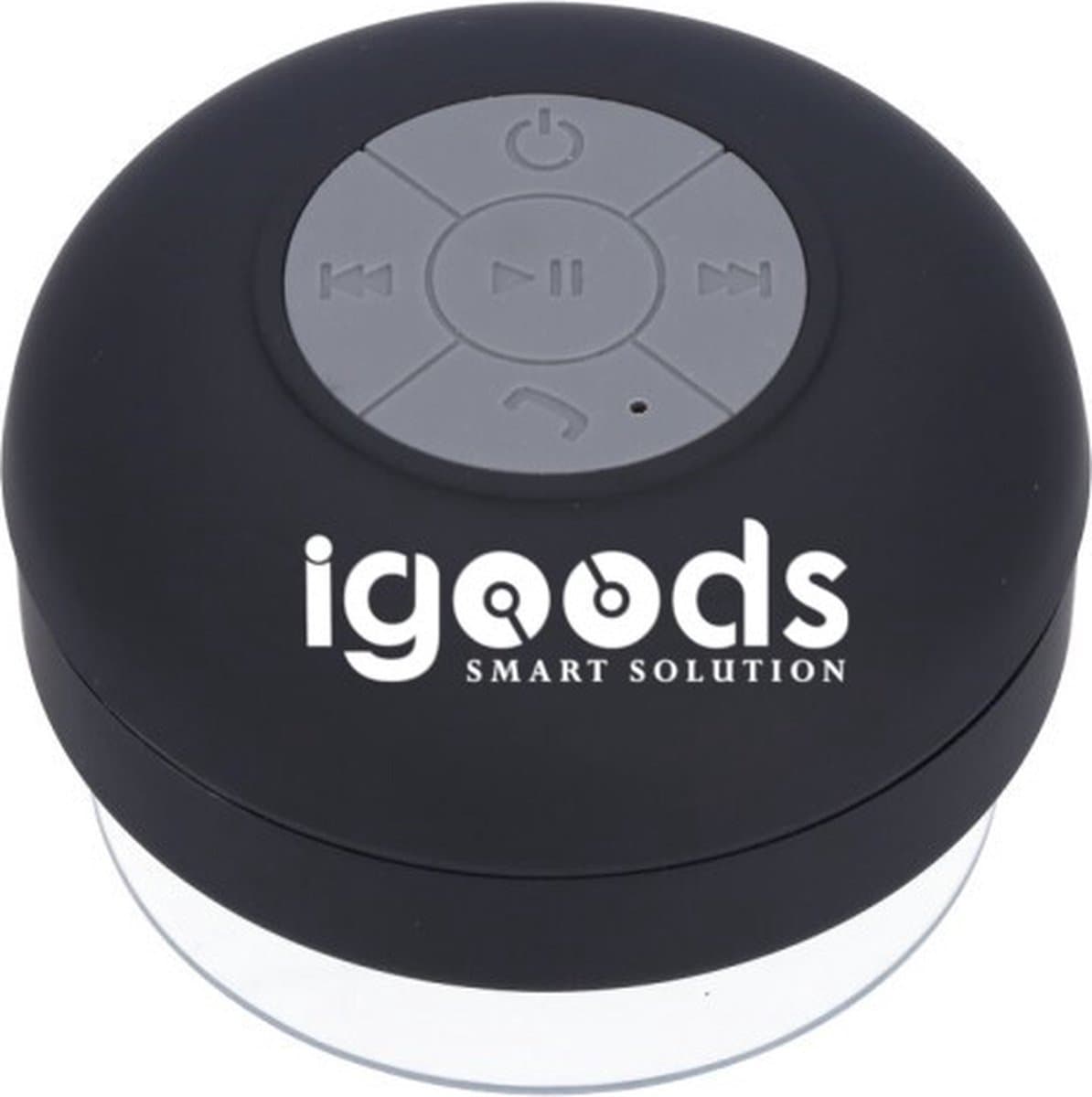 IGOODS Waterdichte Bluetooth Speaker - met Zuignap - Ingebouwde microfoon - Bluetooth 3.0 - Badkamer & Douche Speaker - Zwart — afbeelding 1