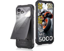 CUBOT Kingkong Dura - Robuuste Smartphone met Verwisselbare Batterij - 2 Stuks Inbegrepen - 6,88" 120 Hz - 20GB RAM - 128GB ROM - 5000mAh - IP68/IP69K - Android 16 - NFC - GPS - Zwart