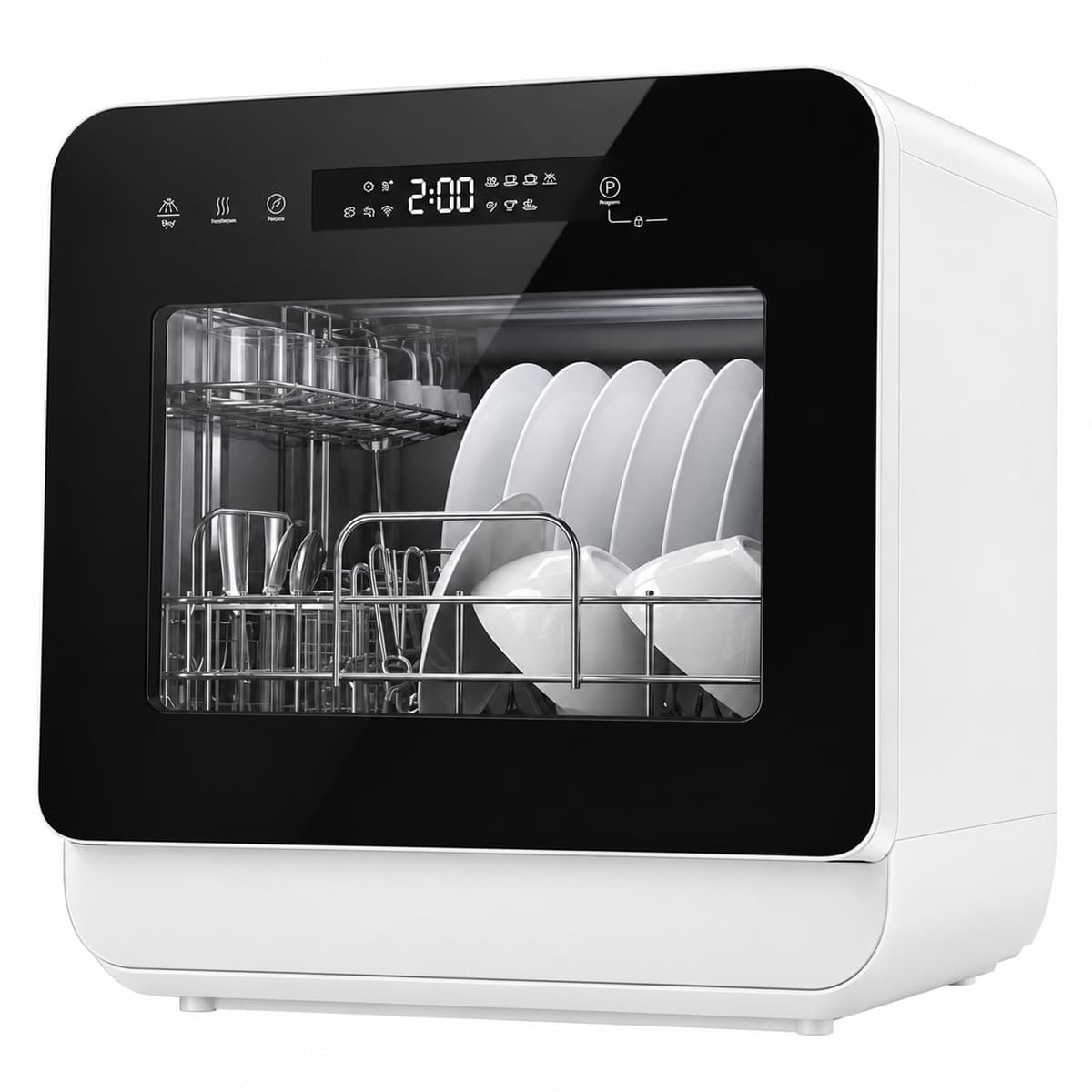 Tafelmodel Vaatwasser 3 Couverts – 7 Programma's – 5L Waterreservoir – 56 dB – Startuitstel – Energieklasse C — afbeelding 1