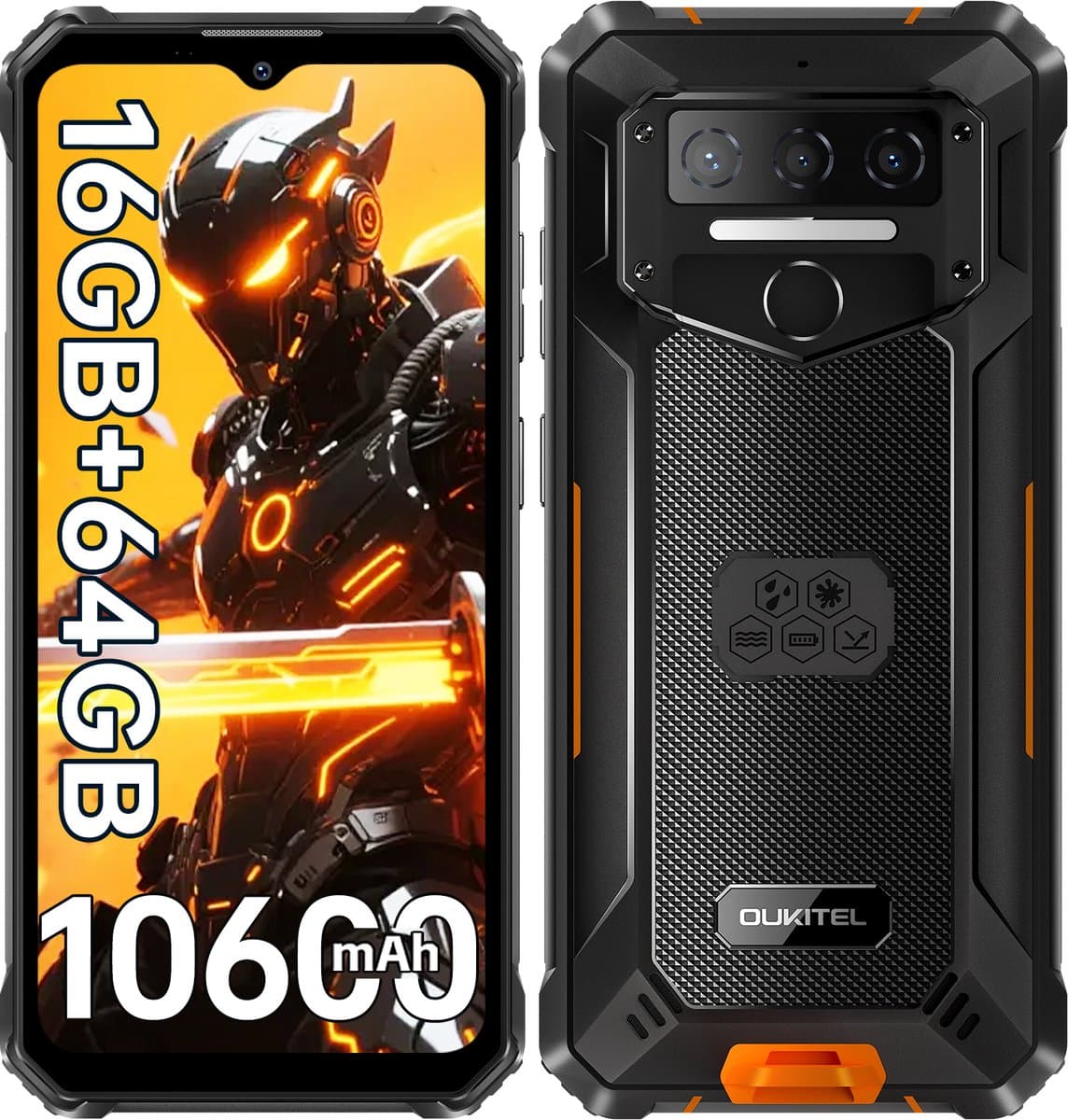 OUKITEL WP23S Smartphone 10600mAh batterij-16GB RAM-64GB ROM-13MP Camera-Android14-4G — afbeelding 1