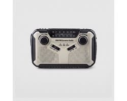 INHEIM® Beacon Noodradio - AM/FM Solar Opwindbaar - Powerbank - Zonneenergie - Noodpakket - Met Zaklamp - Opwindbaar