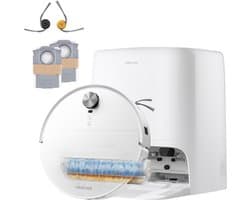 Roborock Qrevo Edge 2 Flow-Robotstofzuiger met dweilfunctie-SpiraFlow Realtime Zelfreinigende Rolmop 2.0-35000Pa-Dual Zero-Tangle-Systeem-AI Obstakelvermijding-Warmtewas dweil-tapijtbescherming