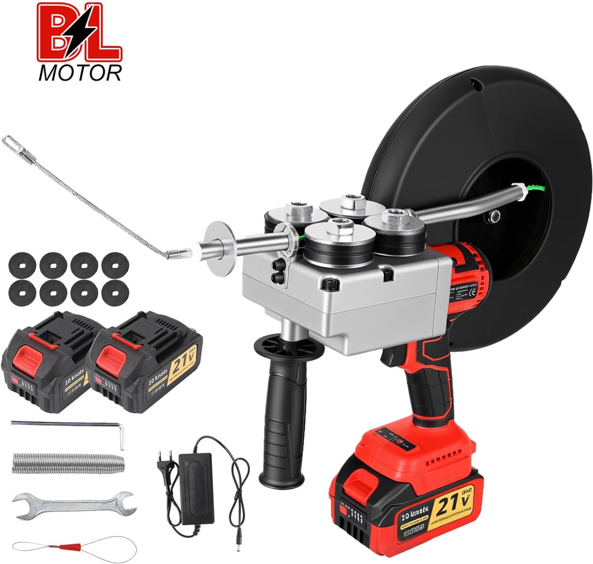 Draadsnijmachine Automatische Elektrische Draadtrekker - 40 Meter Kabel - Oplaadbaar Li-Ion - ABS Kunststof Behuizing - Voor Bouw En Installatie — afbeelding 1