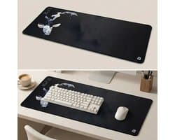 Grote Muismat 80x30 | Gaming Muismat | Zwart | XXL | Antislip | Desktop Mat | Computer Mat | Japans Koi
