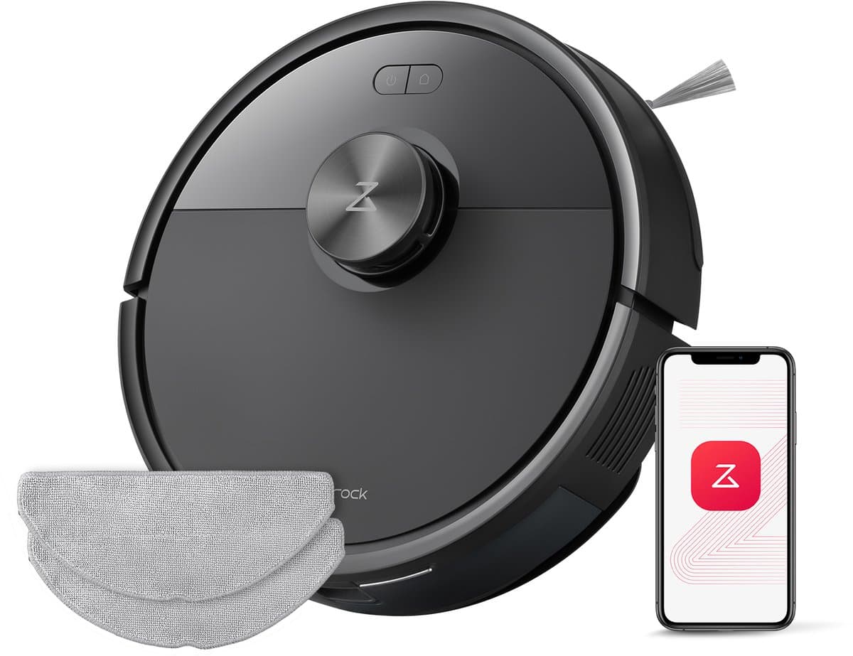 Roborock Q7 M5 Set–Robotstofzuiger met dweilfunctie–10000 Pa sterke zuigkracht–Dubbel antiklitsysteem– 150 min gebruiksduur– LiDAR-navigatie–Stofzuigerrobot voor tapijt– Dierenharen–Zwart–Q5 PRO Upgrade–2 Dweilen — afbeelding 1