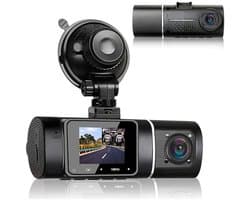 Dubbele infrarood nachtzicht-dashcam voor auto's, voor en achter