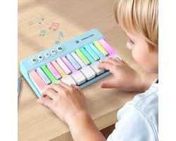 Mini Piano Keyboard voor Kinderen - Verstelbaar Volume & Lichtjes - 15 Melodieën, Leermodus, 3 Geluidseffecten - Draagbaar Muziekspeelgoed voor Baby, Peuter, Volwassenen - Cadeau voor Kerstmis - roze