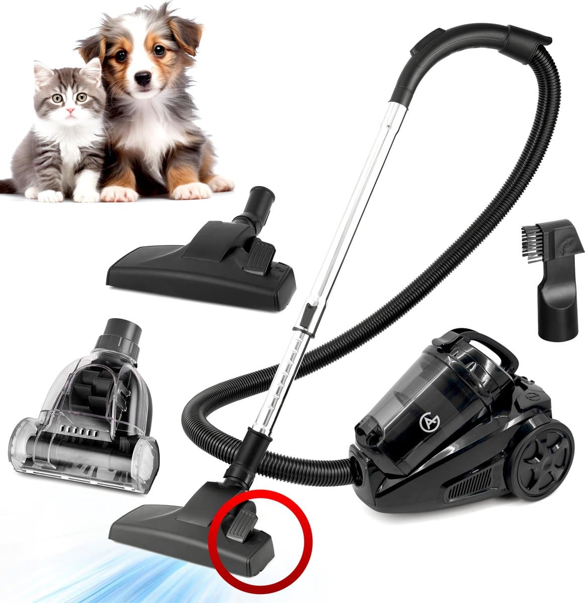 AG3400 Stofzuiger Zonder Zak - Stofzuigers - Vacuum Cleaner Zakloos - Geschikt Voor Dierenharen - Extra Lange Kabel - 850W - Sterke Zuigkracht - Black Edition — afbeelding 1