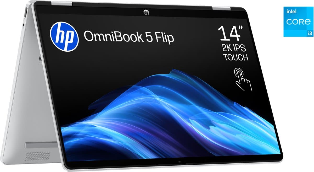 HP OmniBook 5 Flip 14-fp0742nd - 2-in-1 laptop - Intel® Core™ i3-1315U Processor - 8GB/512GB - 14 inch — afbeelding 1