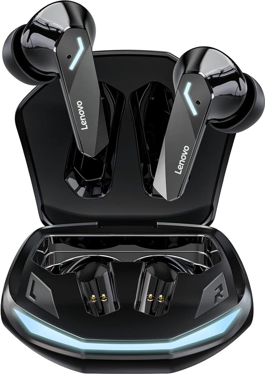 Lenovo ThinkPlus GM2 Pro - Bluetooth 5.3 - Draadloze oordopjes - Ergonomisch - Noise-cancelling - Waterbestendig - Sport - Gamen - Reizen - Zwart — afbeelding 1