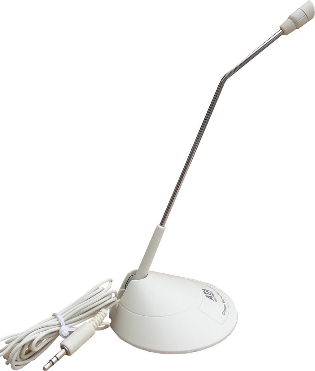ATA Desktop Microphone, bureau microfoon, 30Hz - 16kHz, 2 meter, 3.5 mm jack, Wit — afbeelding 1