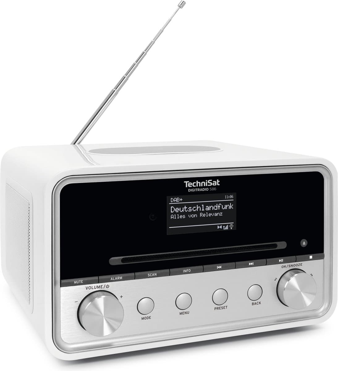 TechniSat Digitradio 586 witzilver complete tafelradio met ingebouwde CD Speler — afbeelding 1