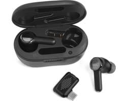 JBL Quantum TWS - Draadloze Oordopjes met USB-C Dongle - Bluetooth & 2.4GHz - Noise Cancelling - Oortjes Draadloos - Lage Latency - 24 uur batterij - Gaming - Voor Laptop Smartphone & Zakelijk Gebruik - Zwart