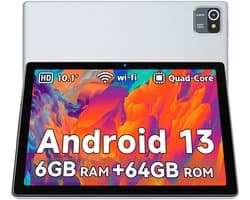 Hotlight MB1001 - Android 13 Tablet - 10.1 inch - 6(3+3)GB RAM/64GB ROM– 5000mAh - Grijs