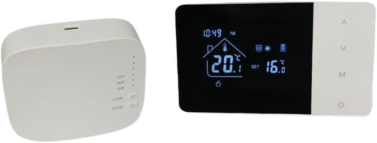 Slimme Thermostaat - Temperatuurregelaar Ketel - Energie Besparen - Wekelijks Programmeerbaar - 371 Gram - Wit — afbeelding 1