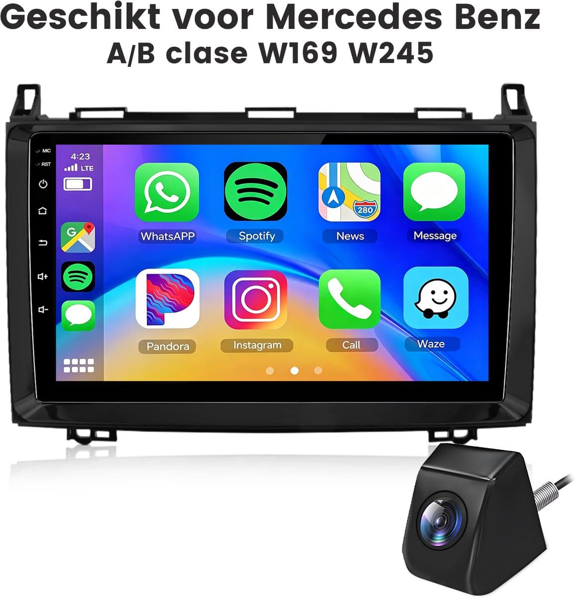 Cestovet LINUX Autoradio - Geschikt Voor Mercedes-Benz A B V Sprinter Klasse W169 W245 W639 W906 Vito, Viano en VW Crafter | 2005 - 2016 - Draadloos Apple CarPlay Android Auto - Bluetooth Radio - Achteruitrijcamera — afbeelding 1