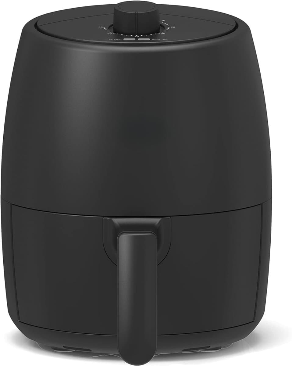 SNJY® Mini Airfryer - Airfryer Klein - Camping Airfryer - 2 Liter - 5-in-1 - 1200W - Zwart — afbeelding 1