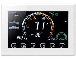 Digitale Thermostaathoes - Slimme Kamerthermostaat - Energie Besparen - Wekelijkse Programmering - 8 inch Display - Wit