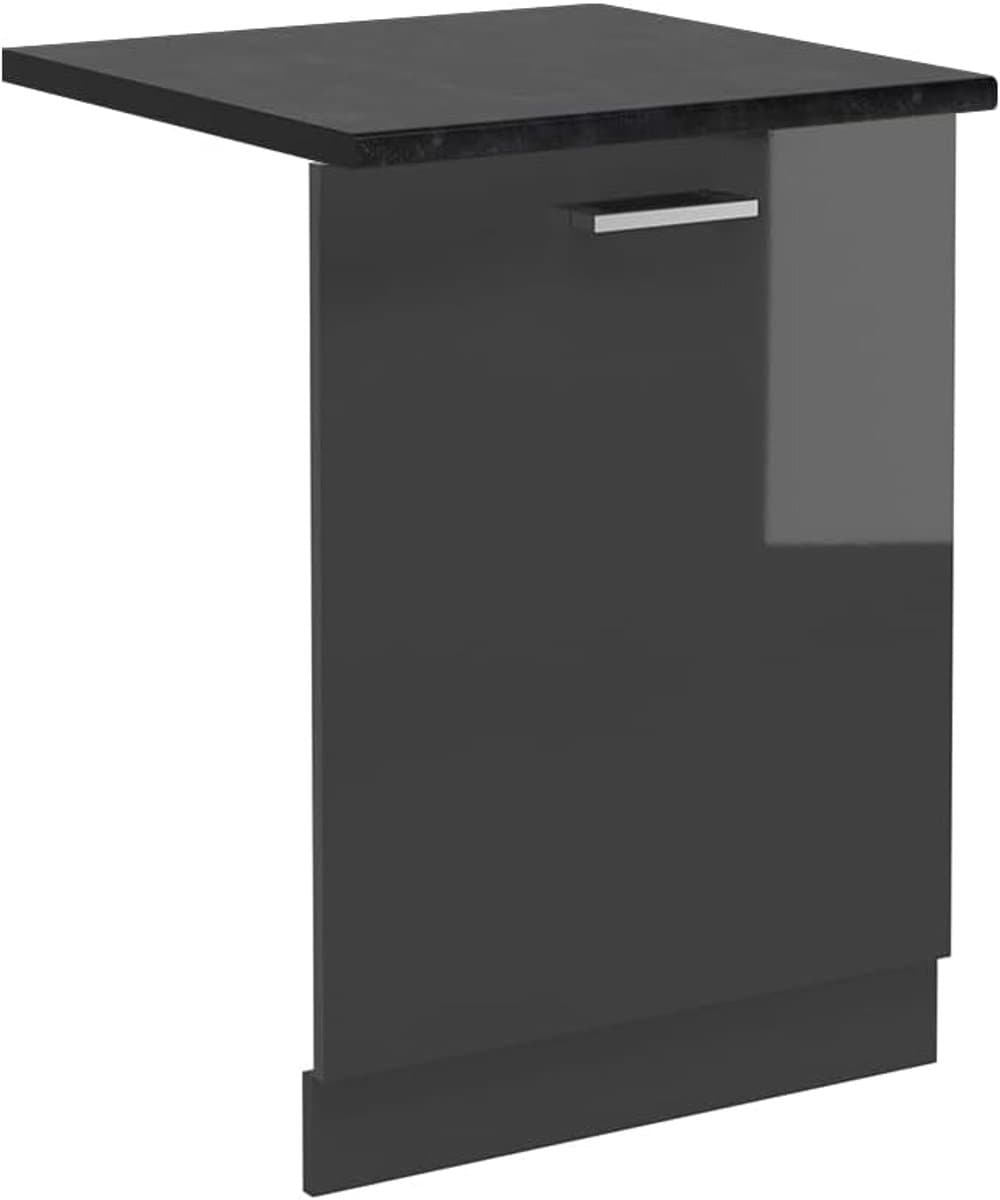 Vaatwasserpaneel - Keukenfront - Keuken Integratie - Hoogglans Afwerking - 60 cm - Antraciet — afbeelding 1
