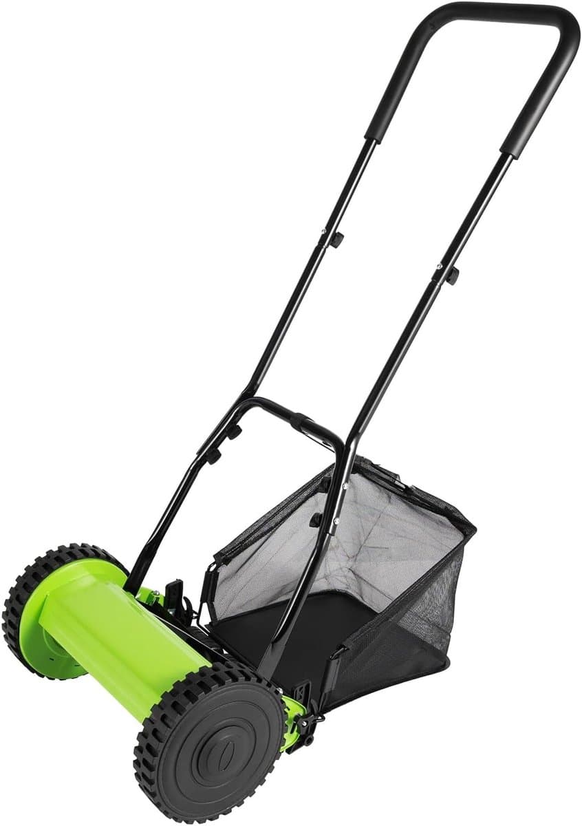 Mulcher handmatige grasmaaier - snijbreedte 30 cm - verstelbare snijhoogte 12-45 mm - SnelShoppen — afbeelding 1