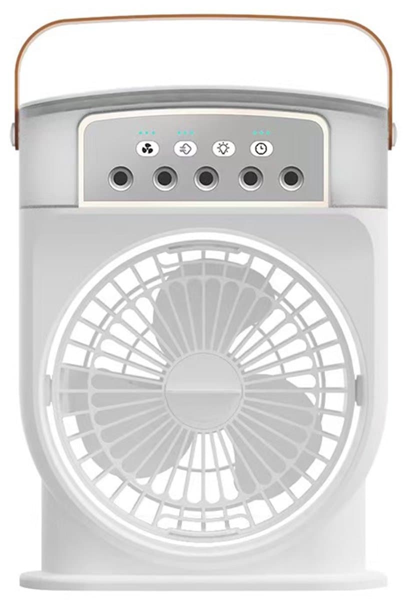 Draagbare airconditioner, stil, 4-in-1, luchtkoeler, mini met batterij, draagbare airconditioner, geen uitlaatpijp, verdampingskoeling, ventilator, C-type met timer — afbeelding 1