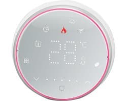 Slimme Thermostaat - App Gestuurd - Comfort Verhogend - Weekprogramma Instelbaar - 5-35 Graden - Wit