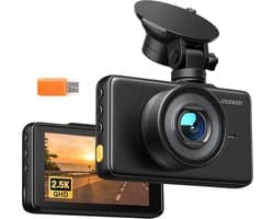 Dashcam - 2,5K QHD - Automatische opname - 24-uurs parkeermodus - Voor auto