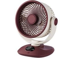 Bureauventilator met oscillatiefunctie - 190×150×225 mm - LED-display - Drie snelheden - Geluidsarme motor - Ideaal voor studentenkamers, kantoren, reizen en kamperen