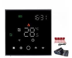 Digitale Thermostaat - Slimme Regelaar - Verwarming Instellen - Wifi App Bediening - 16A - Zwart