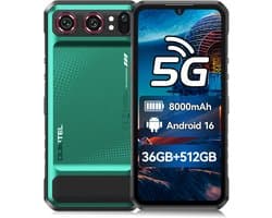 OUKITEL WP68 Air Rugged Smartphone 5G - 6,88" 120Hz - 36GB RAM - 512GB ROM - 8000 mAh 45W - Gemini AI - Android 16 - NFC GPS - Groen