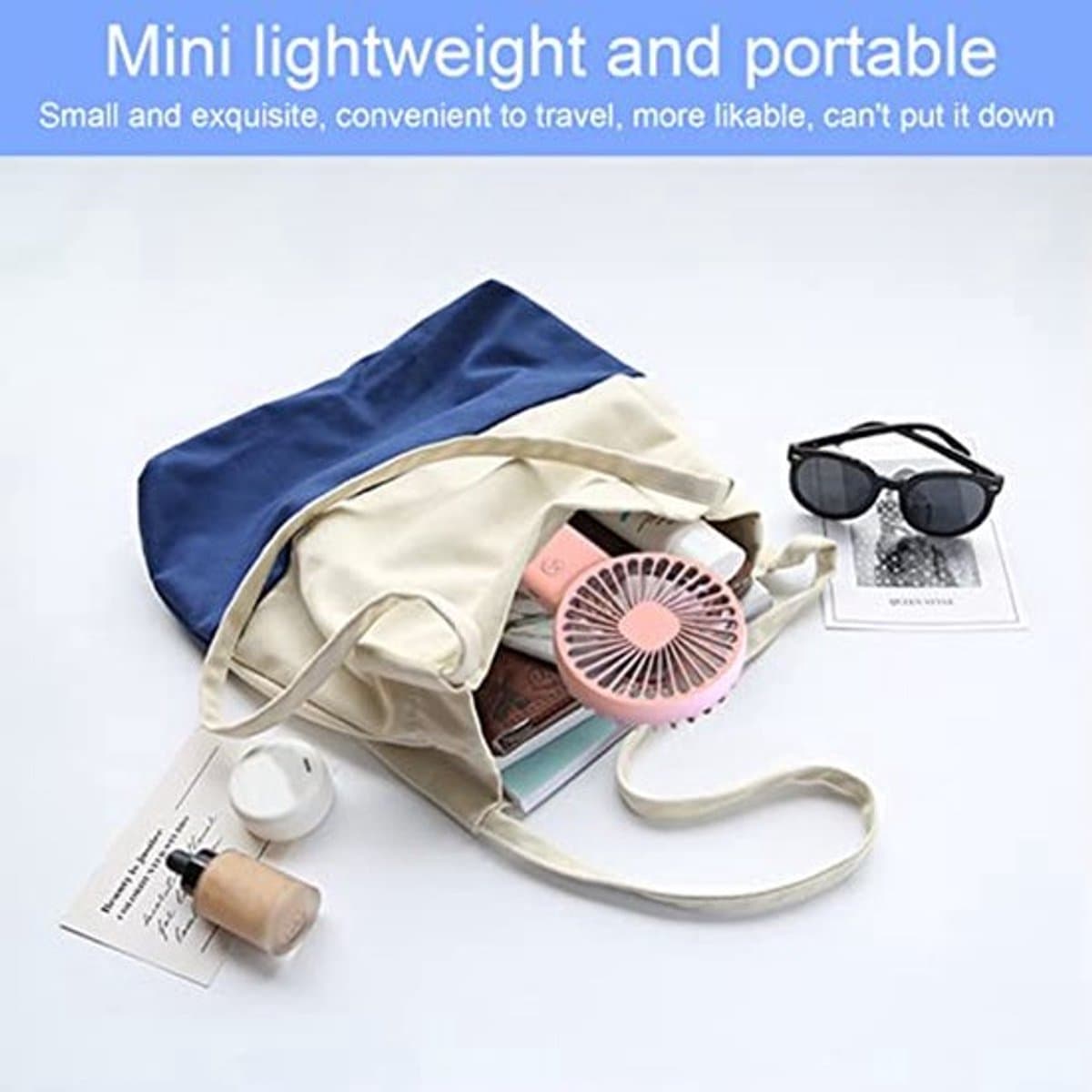 Draagbare Oplaadbare Mini Handventilator - USB Ventilator voor Kinderen en Volwassenen - Kleine Zakventilator met Lithiumbatterij — afbeelding 1