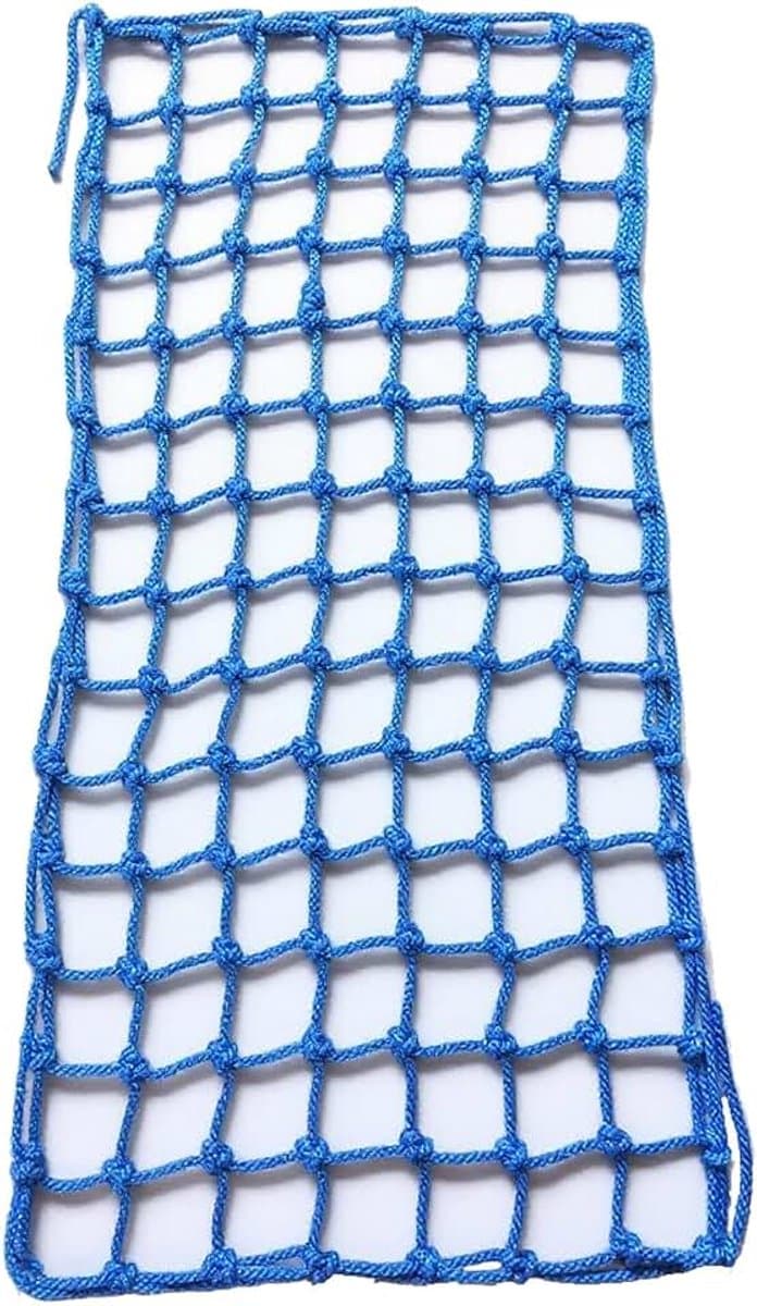 Klimnet Polyester Speeltuin Klimrek Voor Kinderen Buitenspeeltuin Veiligheidsbescherming, Boomhut, Touwladder, Schommelset, Jungle Gyms Hindernisbaan(Size:121 * 243cm(4 * 8ft),Color:blauw) — afbeelding 1