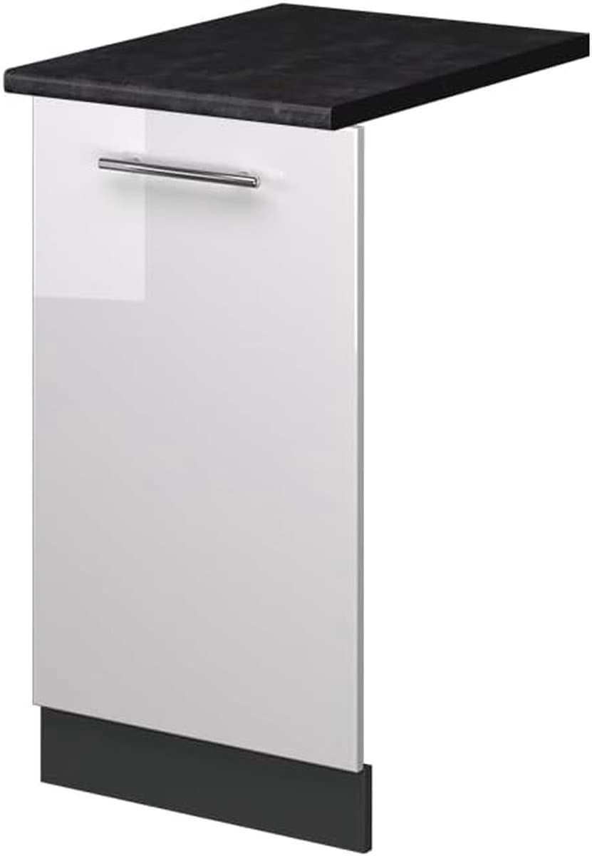 Vaatwasserfrontpaneel - Keukenfront Paneel - Keuken Inrichten - Hoogglans Afwerking - 45 cm Breed - Wit — afbeelding 1