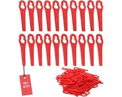 Reservemaaier Mesjes - Grastrimmer Bladen - Gazon Onderhoud - Kunststof Materiaal - 100 stuks - Rood