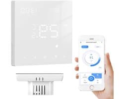 Slimme Thermostaat - Vloerverwarming Regelaar - Comfort Thuis - App & Spraakbesturing - 100-240V - Wit