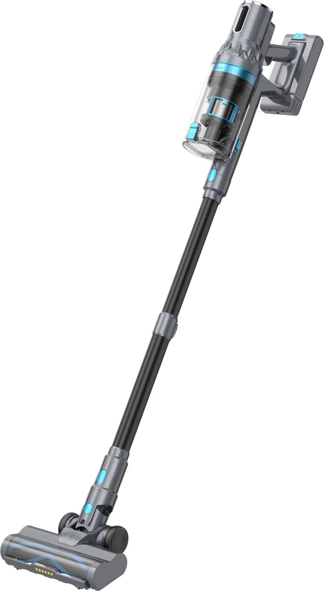 Kymo Steelstofzuiger Draadloos - 450W - 33kPa - Stofzuiger Zonder Zak - Draadloze Stofzuiger op Accu - Kruimeldief - Handstofzuiger - Snoerloze Stofzuiger - Voor Dierenharen - 62 Min Accu - HEPA Filter — afbeelding 1